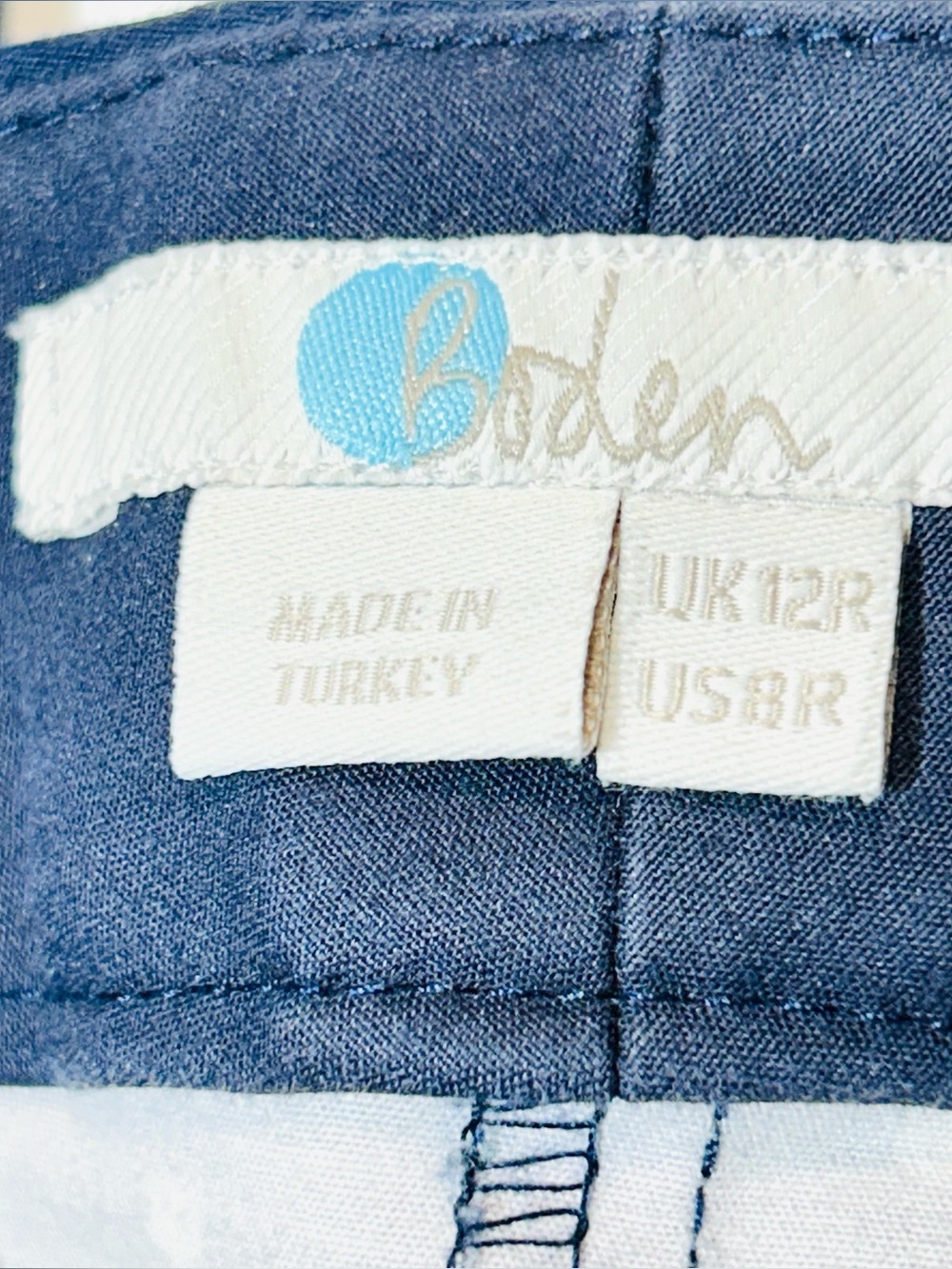 Boden pants Dark blue white polka dot women’s trousers garden party size 8 - Picture 3 of 4